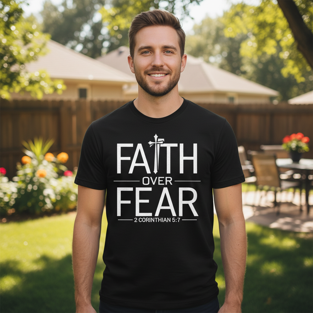 Faith over fear Premium Crewneck T-shirt