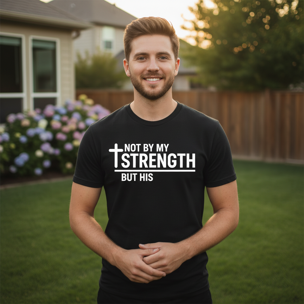 Not by my strength but his Premium Crewneck T-shirt