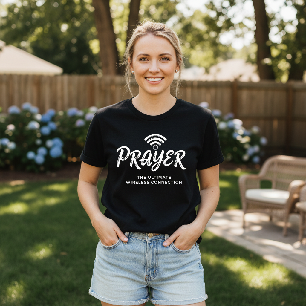 Prayer the ultimate wireless connection Premium Crewneck T-shirt