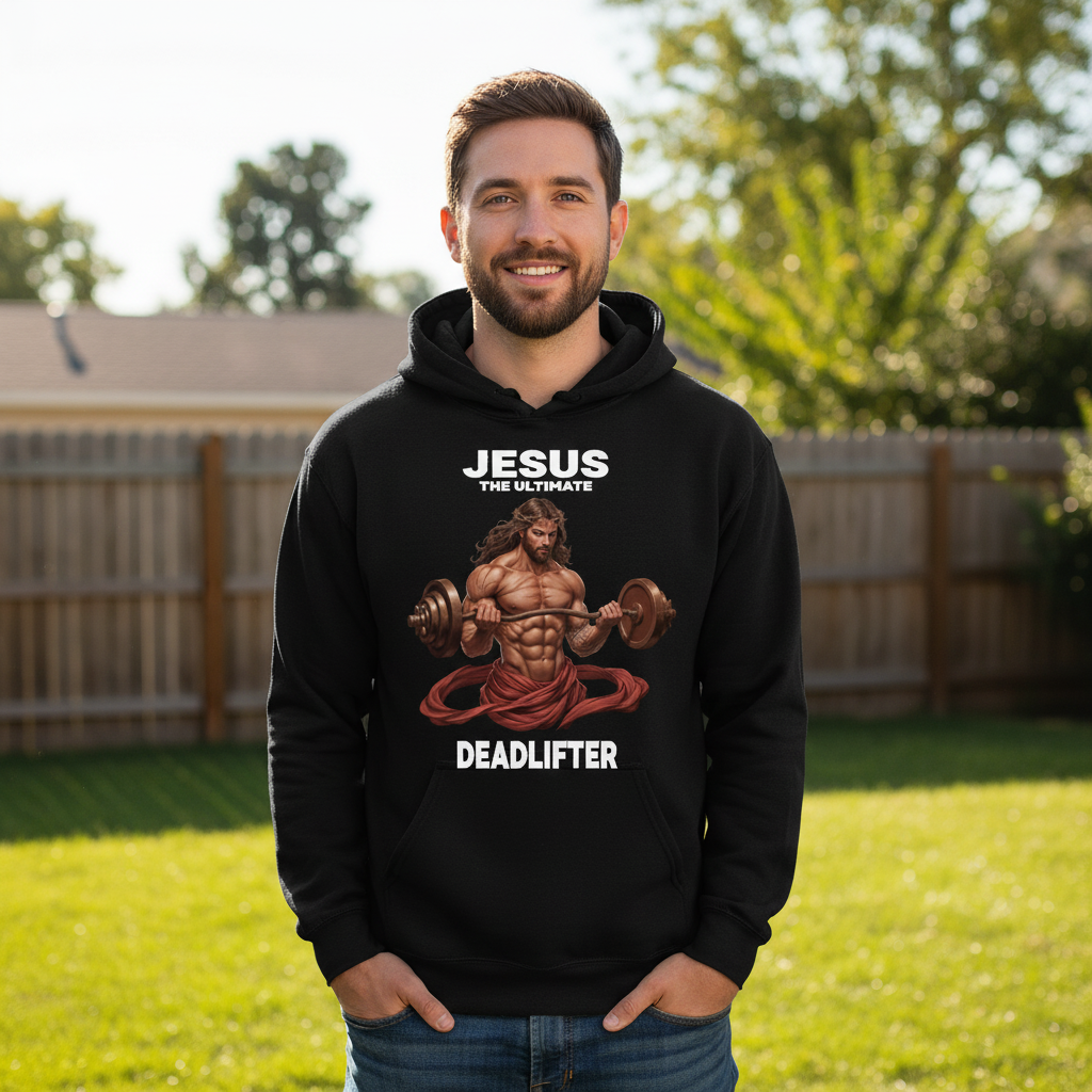Jesus the ultimate deadlifter Pullover Hoodie