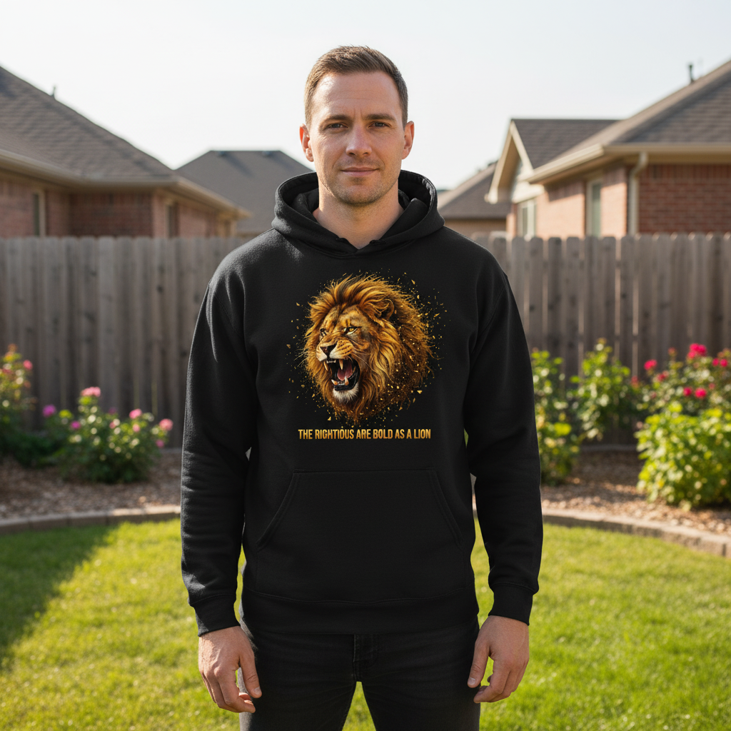 The righteous are bold as a lion Premium Pullover Hoodie