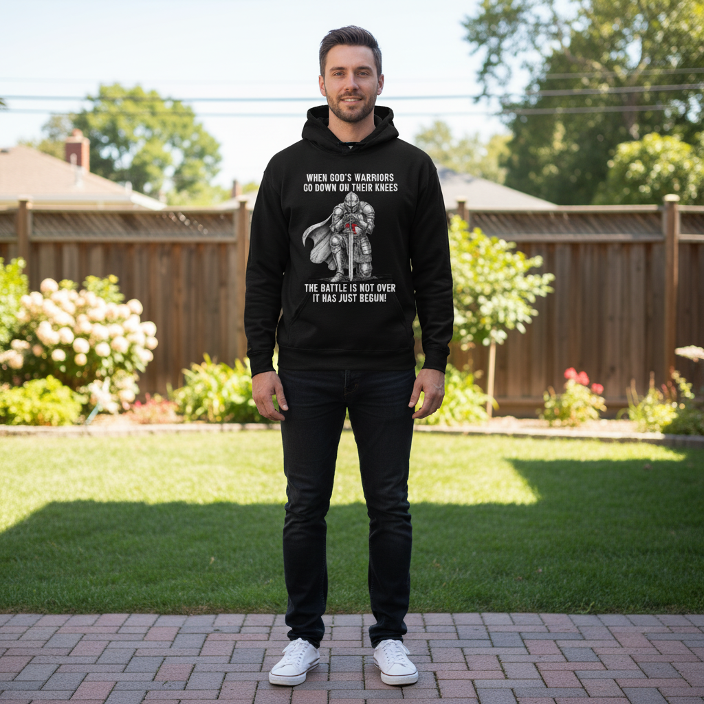 When Gods warriors go down on their knees Premium Pullover Hoodie