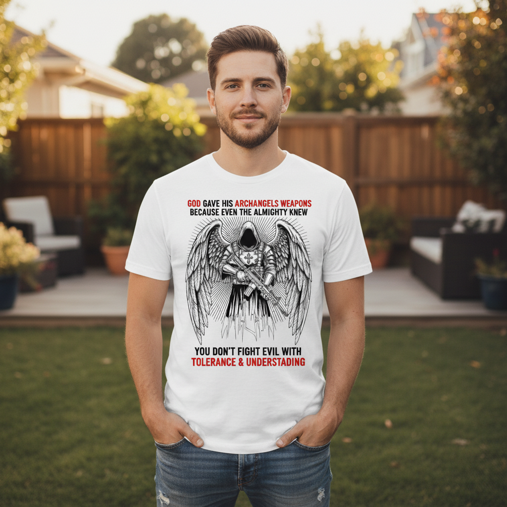 God gave his archangels weapons Premium Crewneck T-shirt