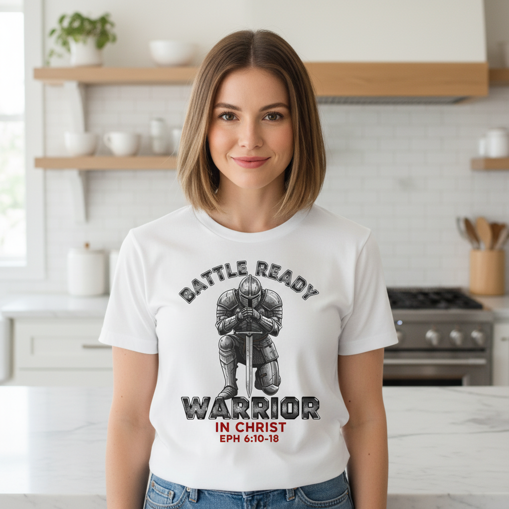 Battle ready warrior in Christ Premium Crewneck T-shirt