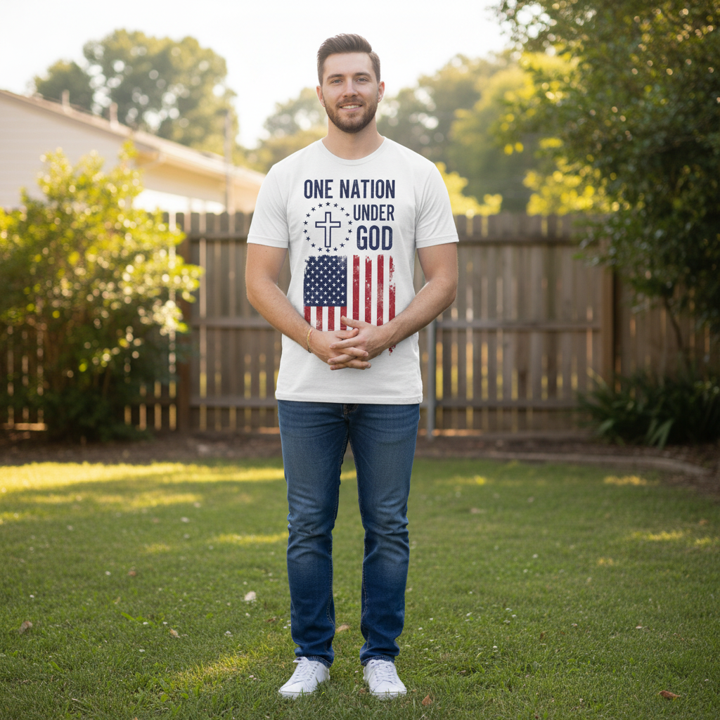One nation under God Premium Unisex Crewneck T-shirt
