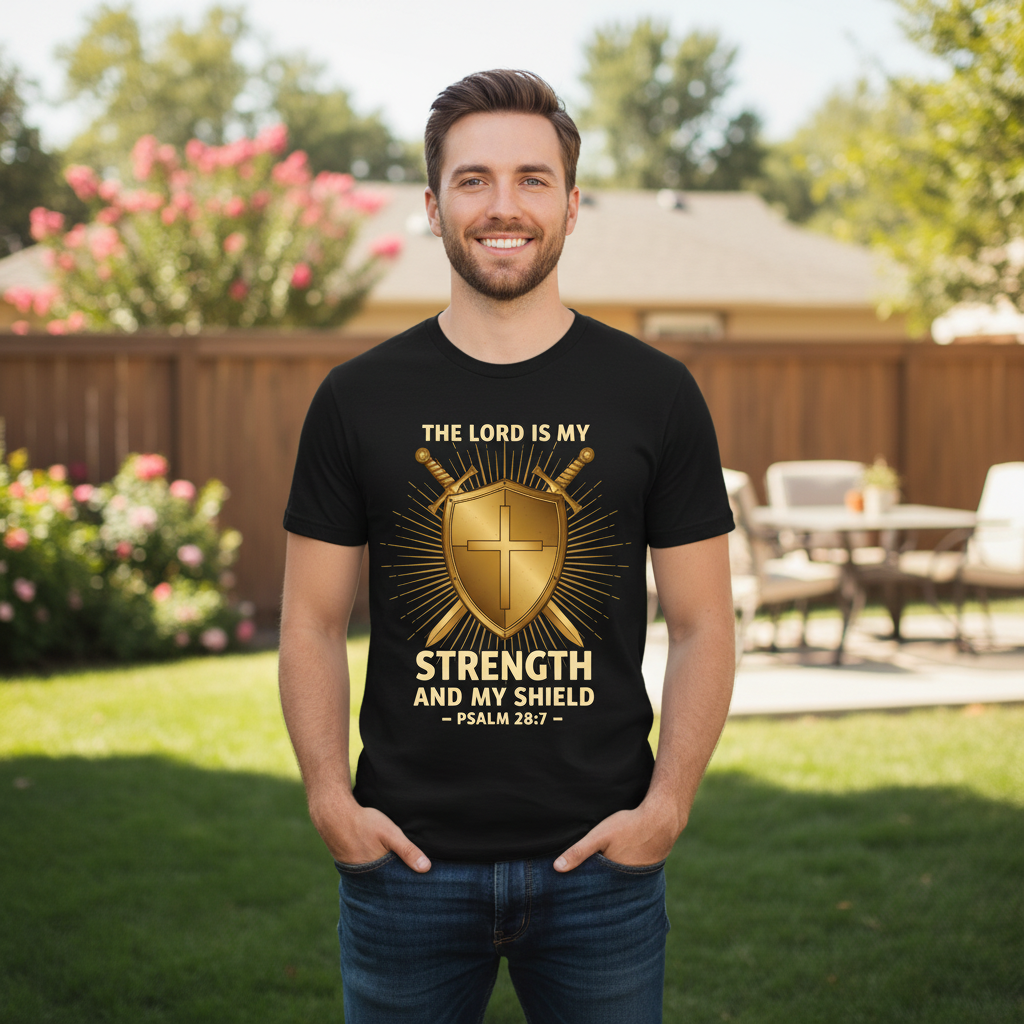 The Lord is my strength and my shield Premium Crewneck T-shirt
