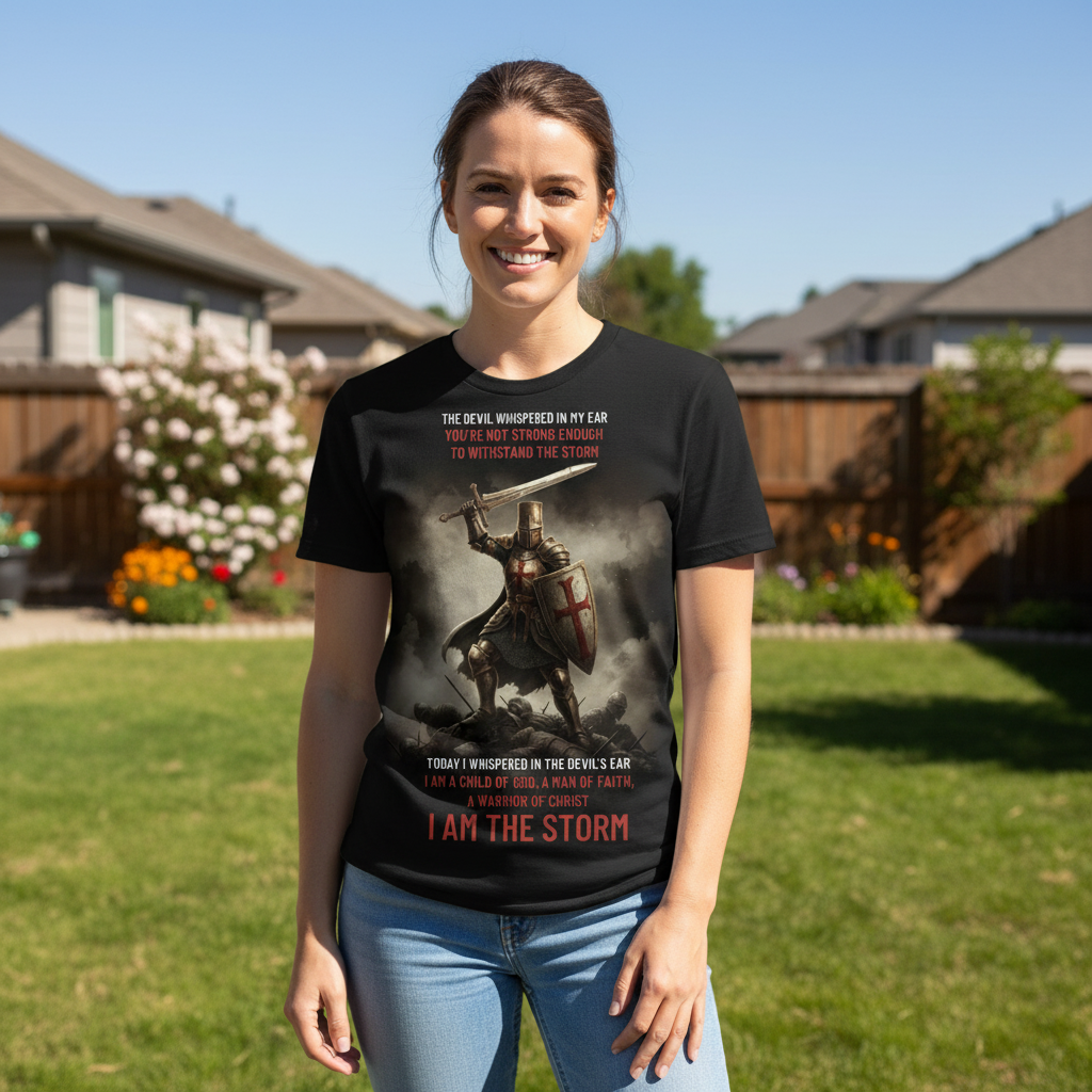 The devil whispered in my ear Premium Unisex Crewneck T-shirt