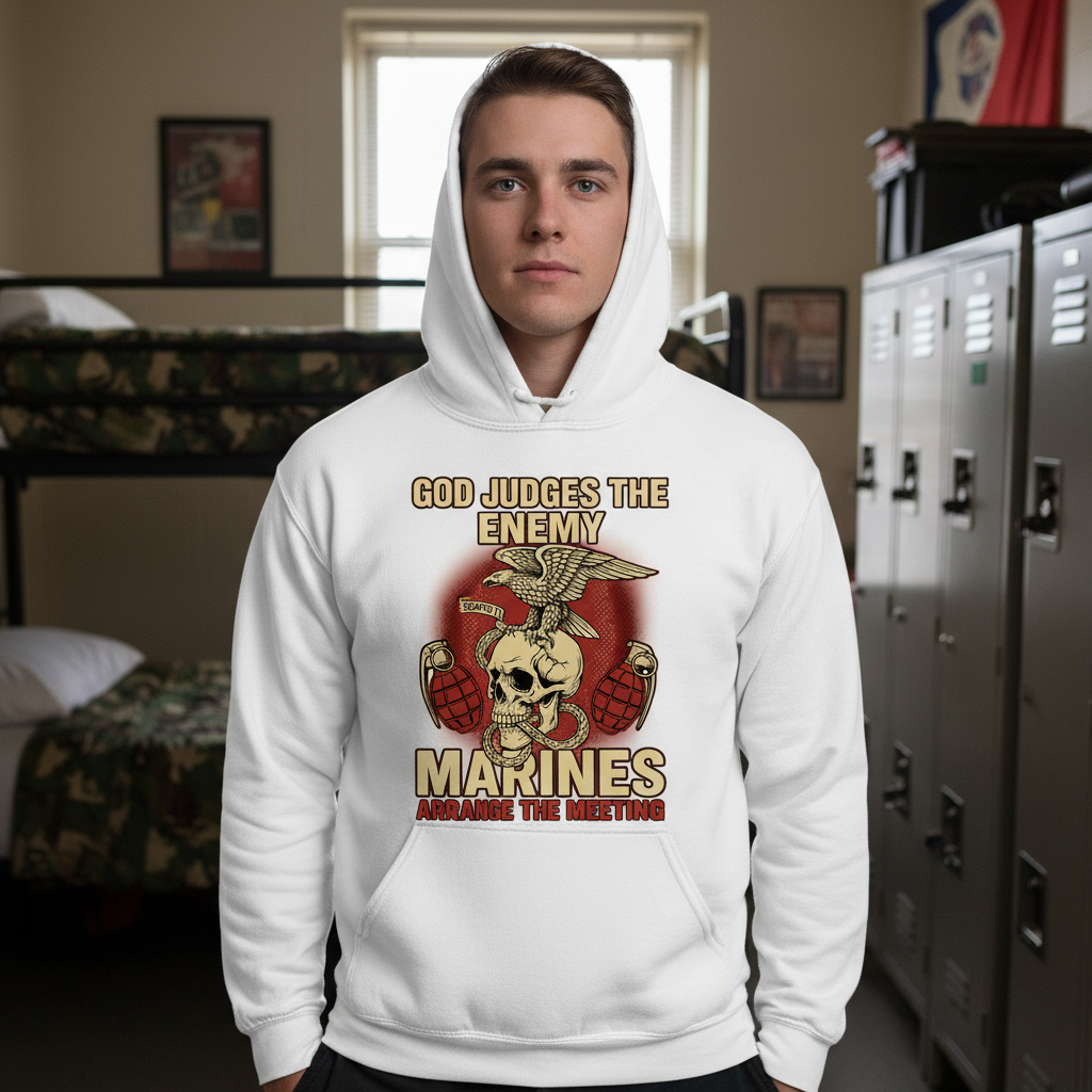God judges the enemy Premium Pullover Hoodie