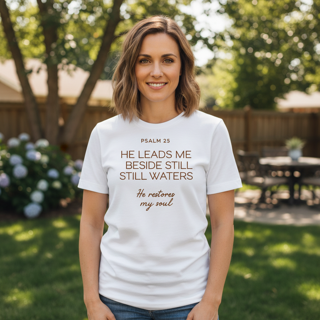 Beside still waters Premium Unisex Crewneck T-shirt | Bella + Canvas 3001
