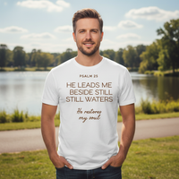 Load image into Gallery viewer, Beside still waters Premium Unisex Crewneck T-shirt | Bella + Canvas 3001
