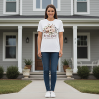 Load image into Gallery viewer, By his grace Premium Unisex Crewneck T-shirt | Bella + Canvas 3001
