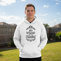 Load image into Gallery viewer, By his wounds we are healed Unisex Pullover Hoodie
