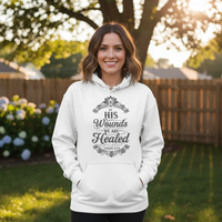 Load image into Gallery viewer, By his wounds we are healed Unisex Pullover Hoodie
