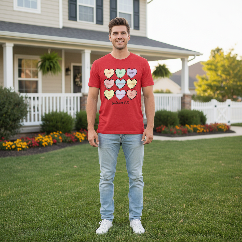 Candy Hearts Premium Crewneck T-shirt