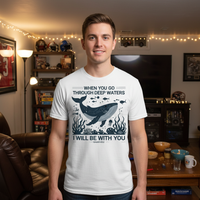 Load image into Gallery viewer, When you go through deep waters I will be with you Premium Unisex Crewneck T-shirt
