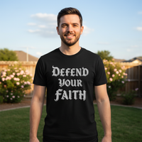 Load image into Gallery viewer, Defend your faith (1) Premium Unisex Crewneck T-shirt
