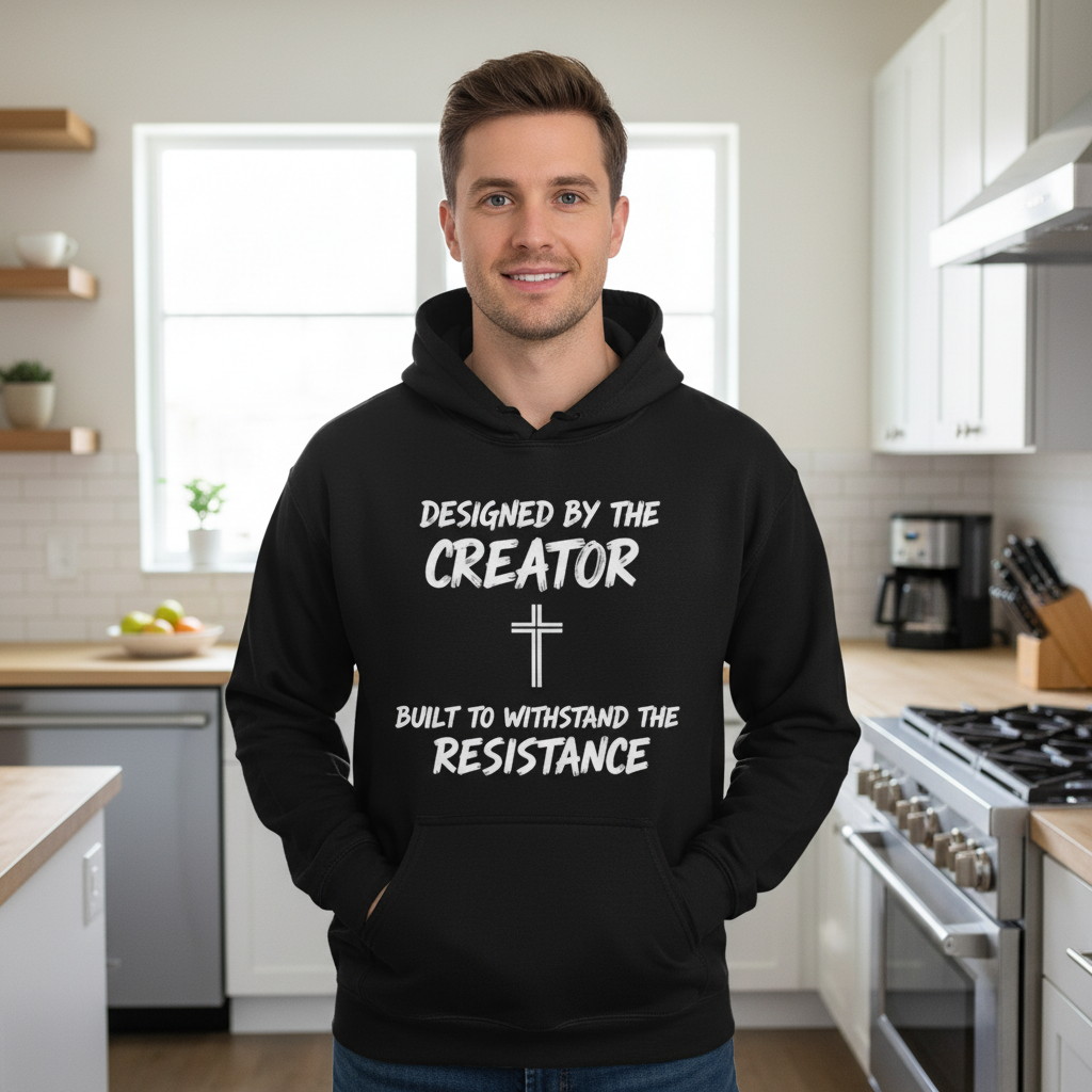 Designed by the creator built to withstand the resistance Unisex Pullover Hoodie