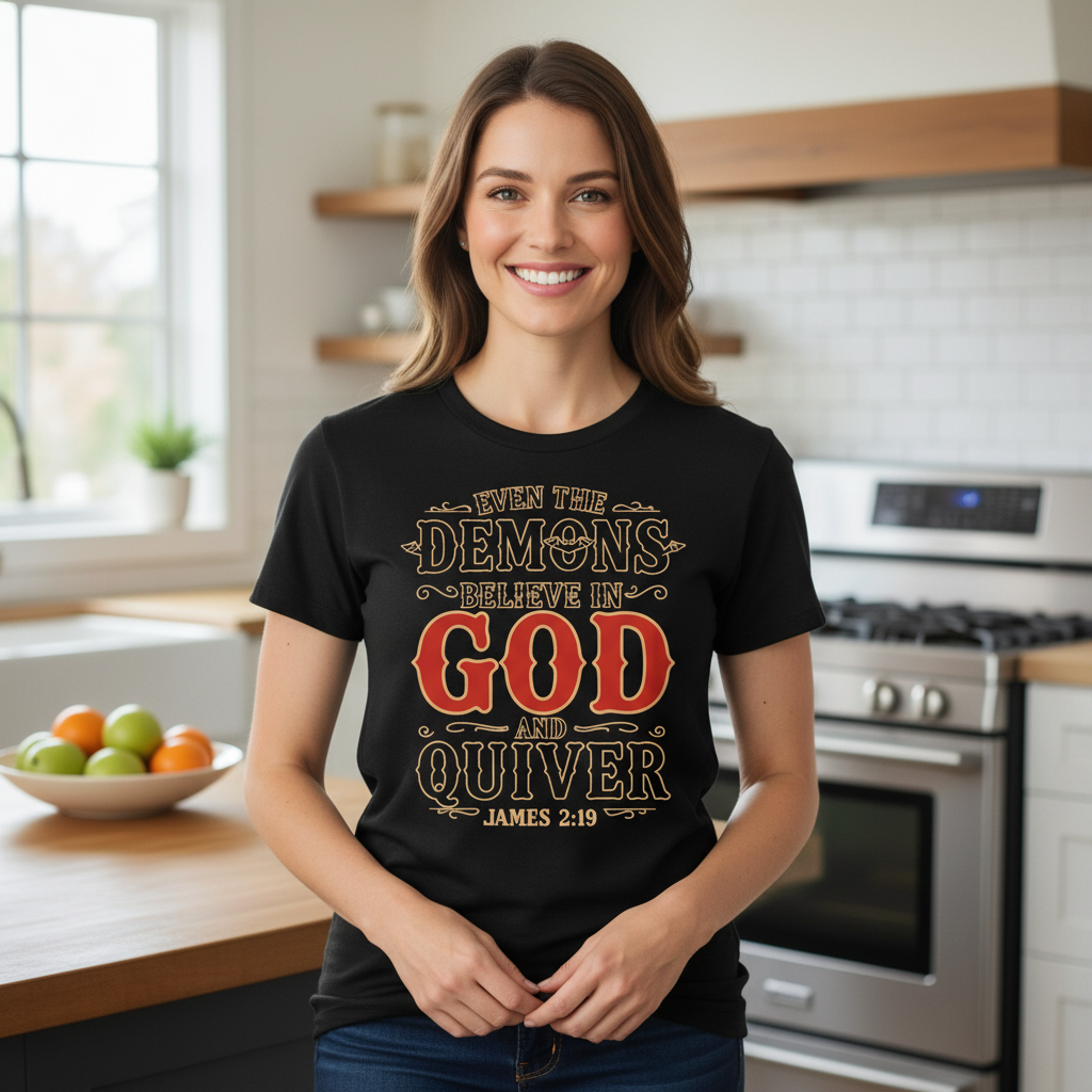 Even the demons believe in God and quiver Premium Crewneck T-shirt