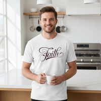 Load image into Gallery viewer, Faith Heavyweight Cotton T-Shirt – Classic Fit for Casual Wear
