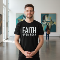 Load image into Gallery viewer, Faith Over Fear Premium Unisex Crewneck T-shirt | Bella + Canvas 3001

