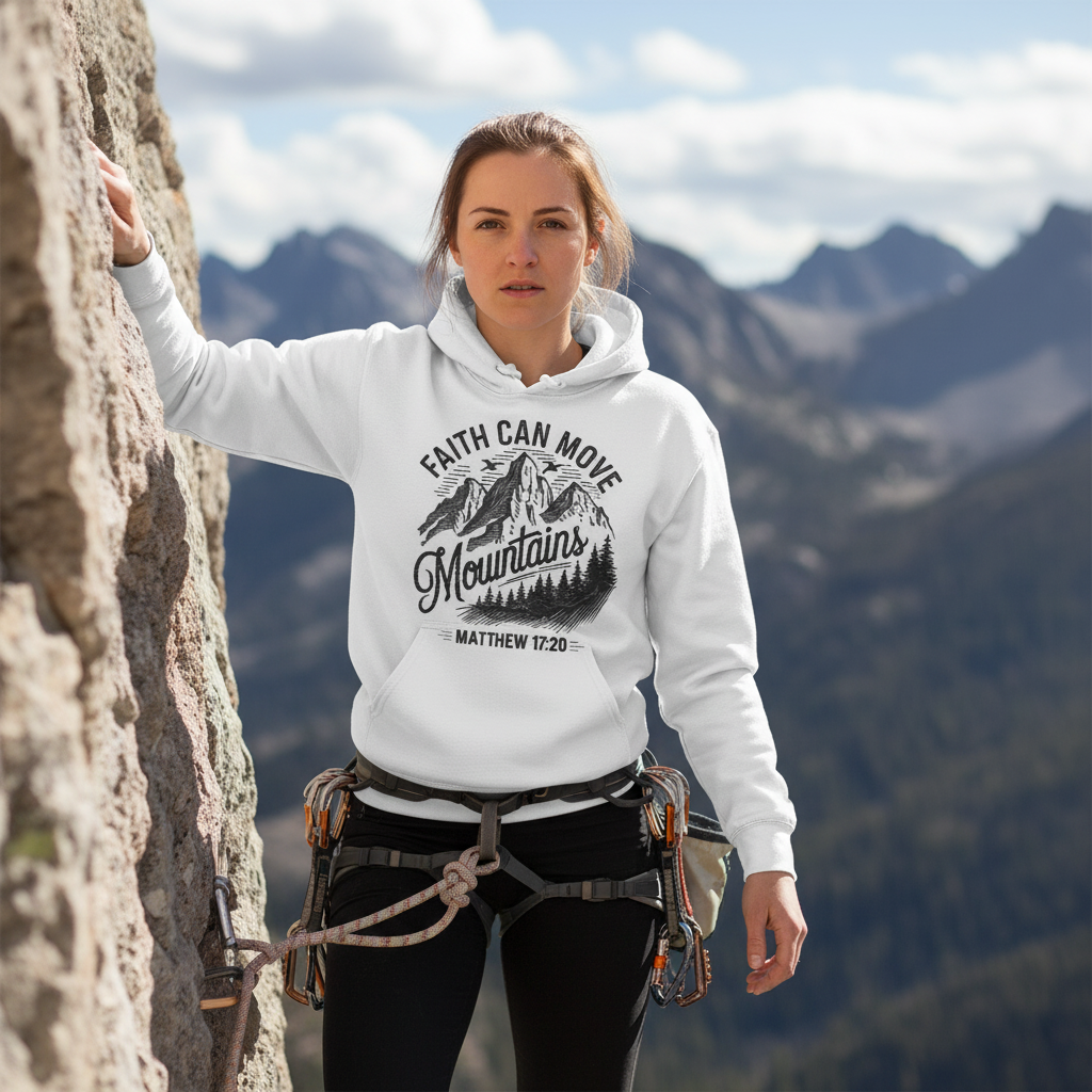 Faith can move mountains (2) Premium Pullover Hoodie