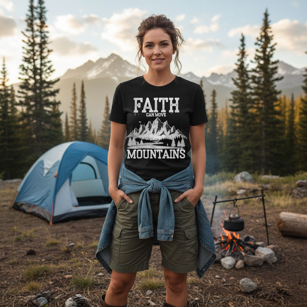 Faith can move mountains (1) Premium Crewneck T-shirt