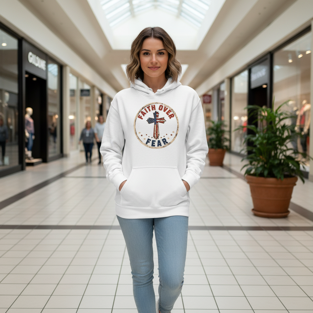 Faith over fear (7) Unisex Pullover Hoodie