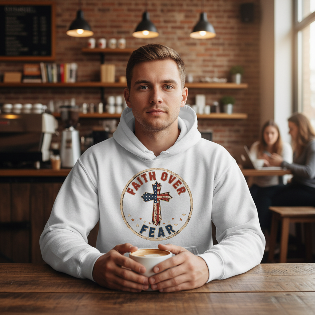 Faith over fear (7) Unisex Pullover Hoodie