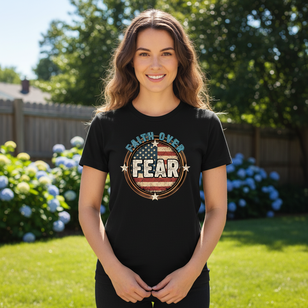 Faith over fear (8) Premium Crewneck T-shirt