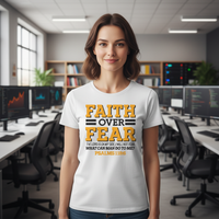 Load image into Gallery viewer, Faith over fear (2) Premium Unisex Crewneck T-shirt | Bella + Canvas 3001
