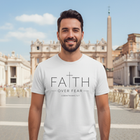 Load image into Gallery viewer, Faith over fear (3) Premium Unisex Crewneck T-shirt | Bella + Canvas 3001
