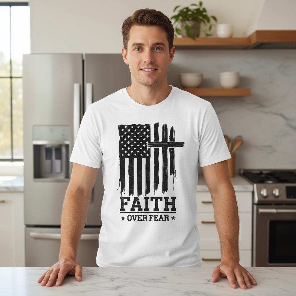 Faith over fear (5) Premium Crewneck T-shirt
