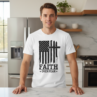 Load image into Gallery viewer, Faith over fear (5) Premium Unisex Crewneck T-shirt | Bella + Canvas 3001
