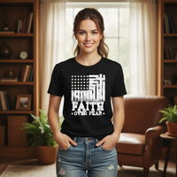 Load image into Gallery viewer, Faith over fear (6) Premium Unisex Crewneck T-shirt | Bella + Canvas 3001
