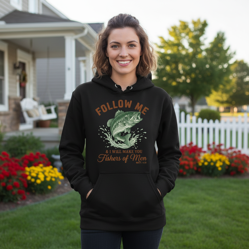 Follow Me and I Will Make You Fishers of Men Premium Pullover Hoodie
