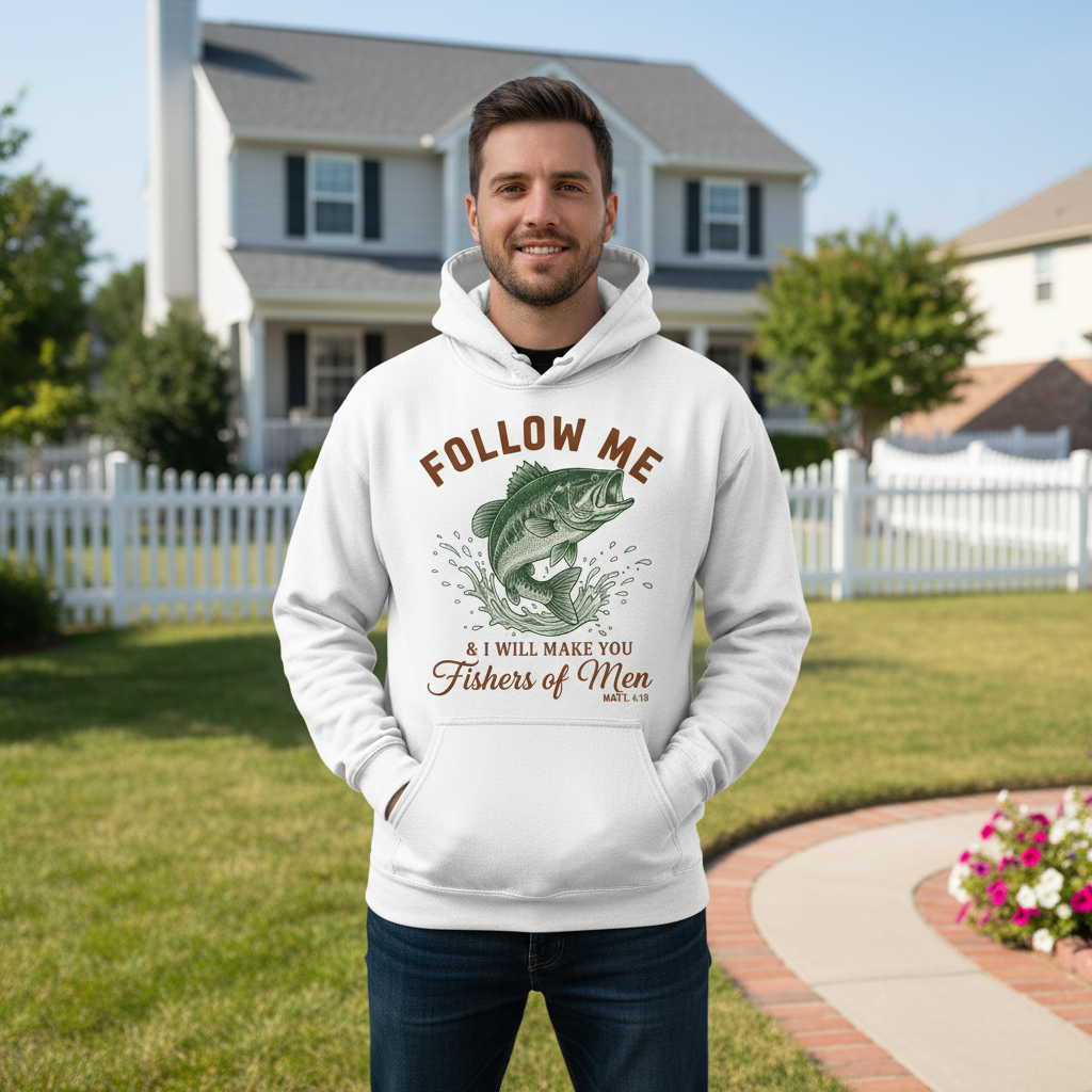 Follow Me and I Will Make You Fishers of Men Premium Pullover Hoodie