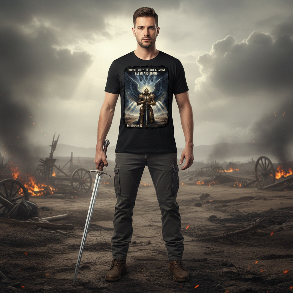 For we wrestle against flesh and blood Premium Crewneck T-shirt
