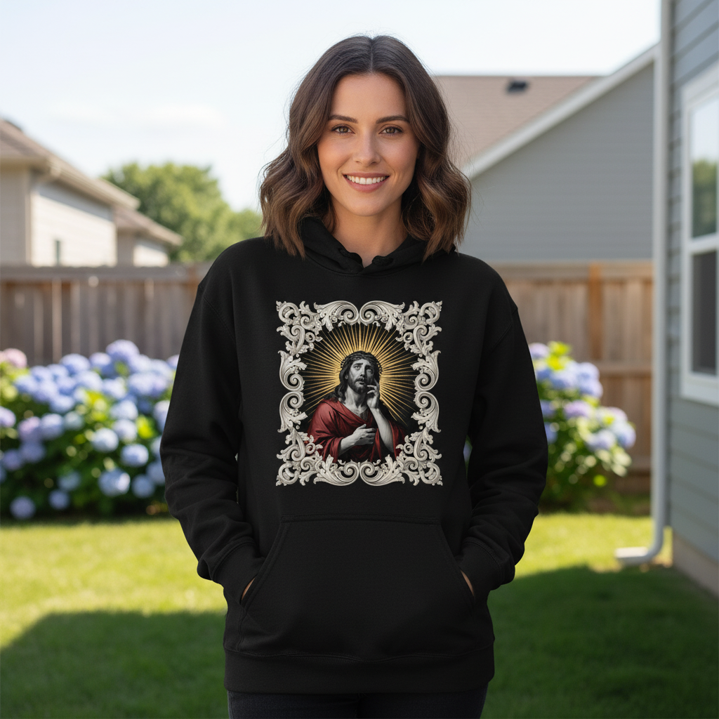 Framed Jesus Premium Pullover Hoodie