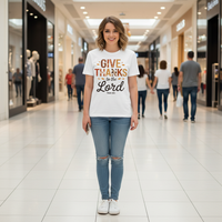 Load image into Gallery viewer, Give thanks Premium Unisex Crewneck T-shirt | Bella + Canvas 3001
