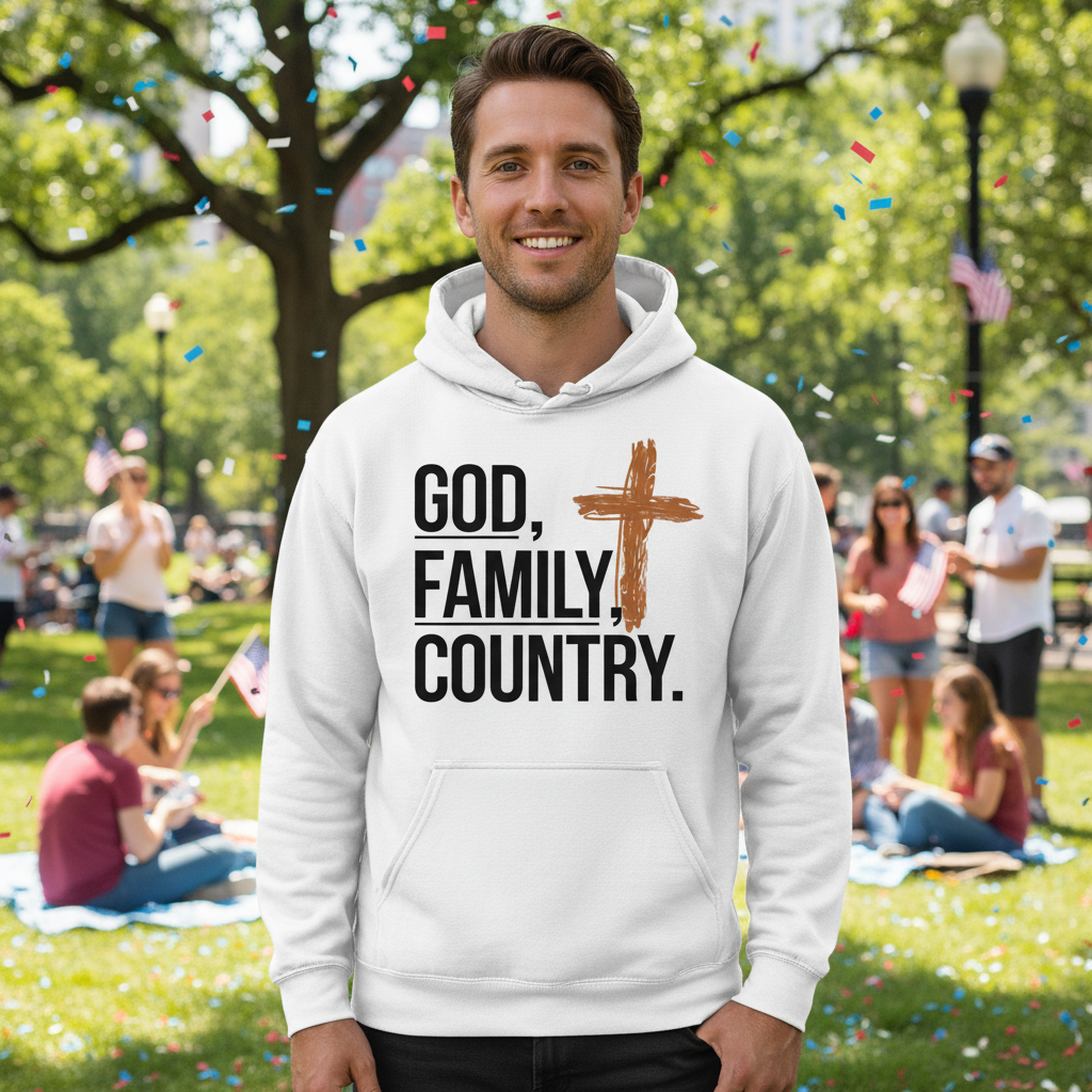 God Family Country (1) Premium Pullover Hoodie