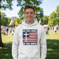 God Family Country in that order (2) Premium Pullover Hoodie