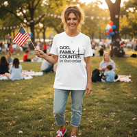 Load image into Gallery viewer, God Family Country Premium Unisex Crewneck T-shirt | Bella + Canvas 3001
