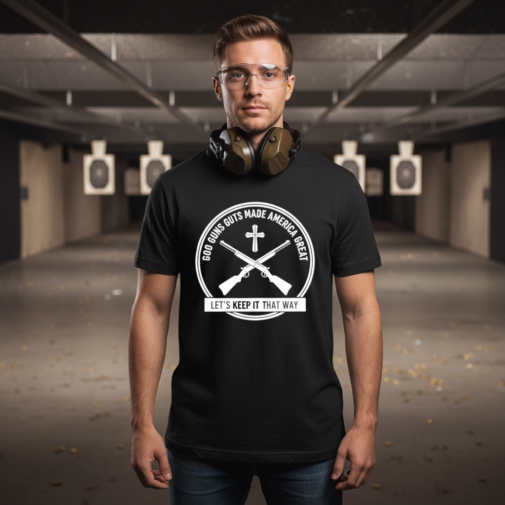 God Guns Guts Made America great Premium Crewneck T-shirt