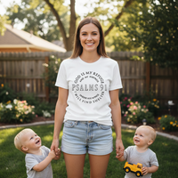 God is my refuge (2) Premium Unisex Crewneck T-shirt | Bella + Canvas 3001