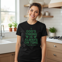 Load image into Gallery viewer, God&#39;s timing is always on time, trust the wait Premium Unisex Crewneck T-shirt
