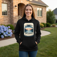 He leads me beside still waters Premium Pullover Hoodie