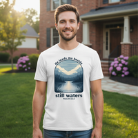 He leads me beside still waters Premium Crewneck T-shirt
