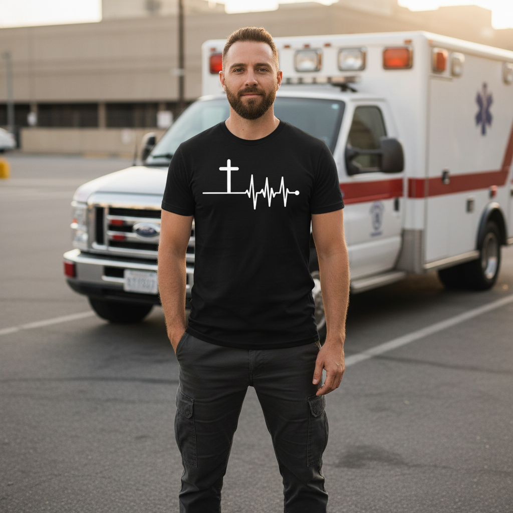 Heartbeat Premium Unisex Crewneck T-shirt