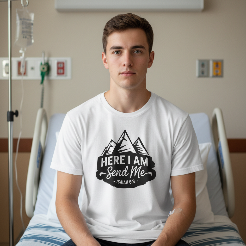 Here I am, send me Premium Unisex Crewneck T-shirt