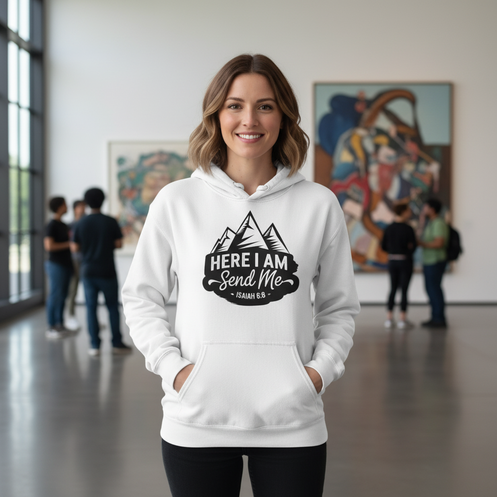 Here I am, send me Premium Pullover Hoodie